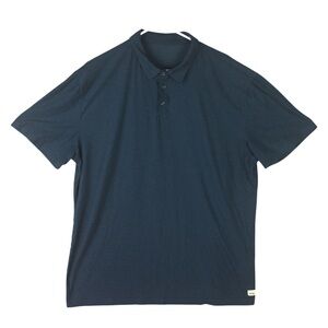 Vuori Strato Tech Polo Shirt Mens XL Navy Blue Short Sleeve Lightweight V188 EUC